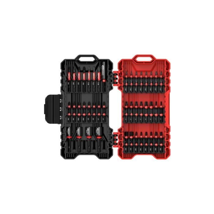 Coffret d'embouts de vissage a chocs - KS TOOLS - 515.2302F - Coffret d'embouts visseuse 1/4 - 76 pcs d'embouts de visseuse a ch