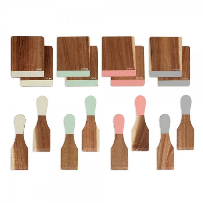 Image secondaire de Livoo Set 8 spatules + 8 planchettes bois - MEN427