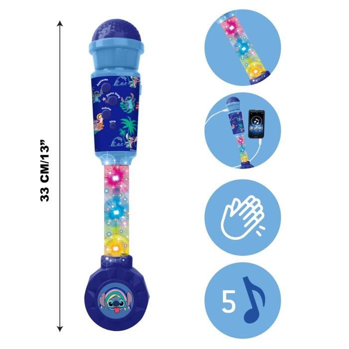 Image secondaire de Microphone Karaoke Stitch Lumineux avec Haut-Parleur Intégré