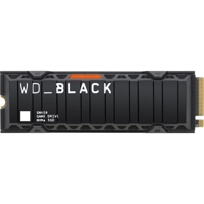 WD Black™- Disque SSD Interne RGB - SN850 - 1To - M.2 NVMe Dissipateur de chaleur (WDS100T1XHE)