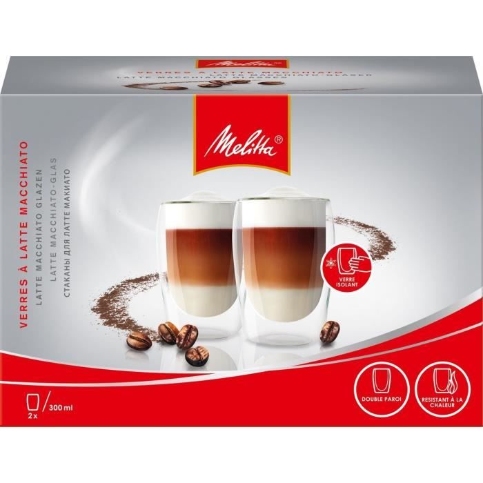 Image secondaire de MELITTA Lot de 2 verres en borosilicate pour latté Machiatto 300 ml transparent