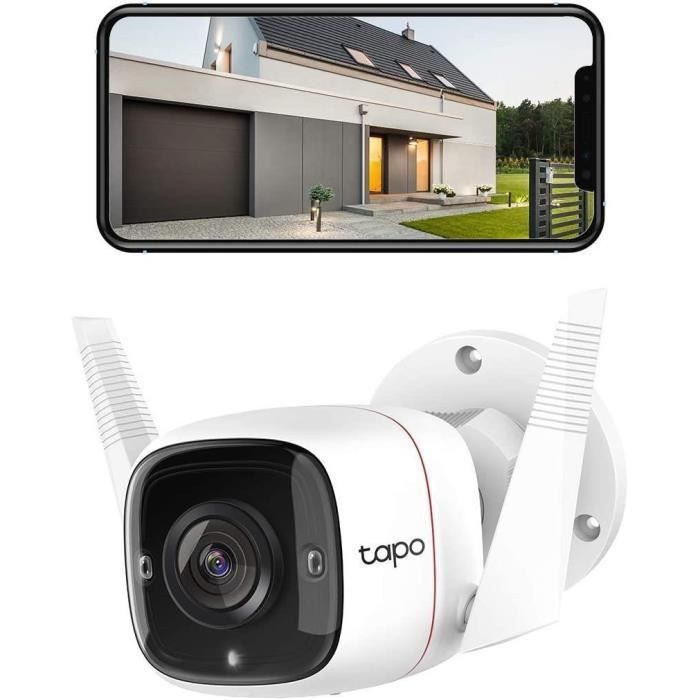 TP-Link Tapo Caméra Surveillance WiFi Extérieur Caméra IP haute résolution 3MP , Vision nocturne, détection de mouvement TAPO C310