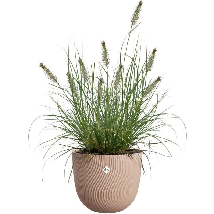 Vaso per fiori - ELHO - Sereh Round 40 - Marrone - Ø 39 x H 33 cm - 100% riciclato
