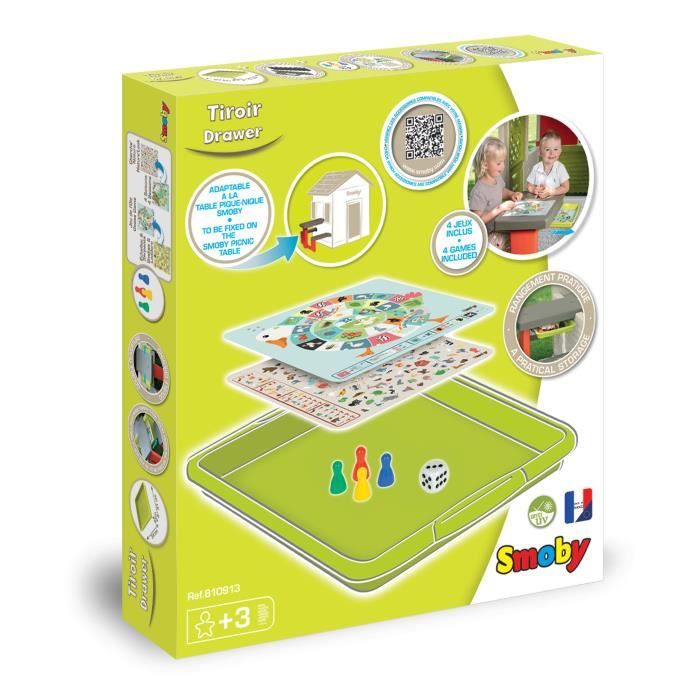 SMOBY Set tiroir de jeux - Compatible avec maison - A partir de 3 ans - Fabrication fran?aise