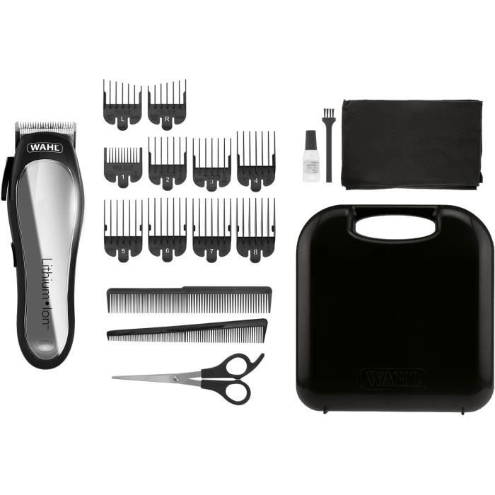 Tondeuse cheveux - WAHL - Lithium Ion - Réglage de la longueur de coupe - 90 minutes d'autonomie