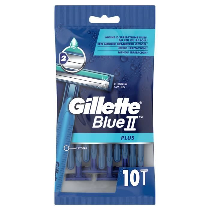 GILLETTE Rasoirs jetable Blue II Plus x10