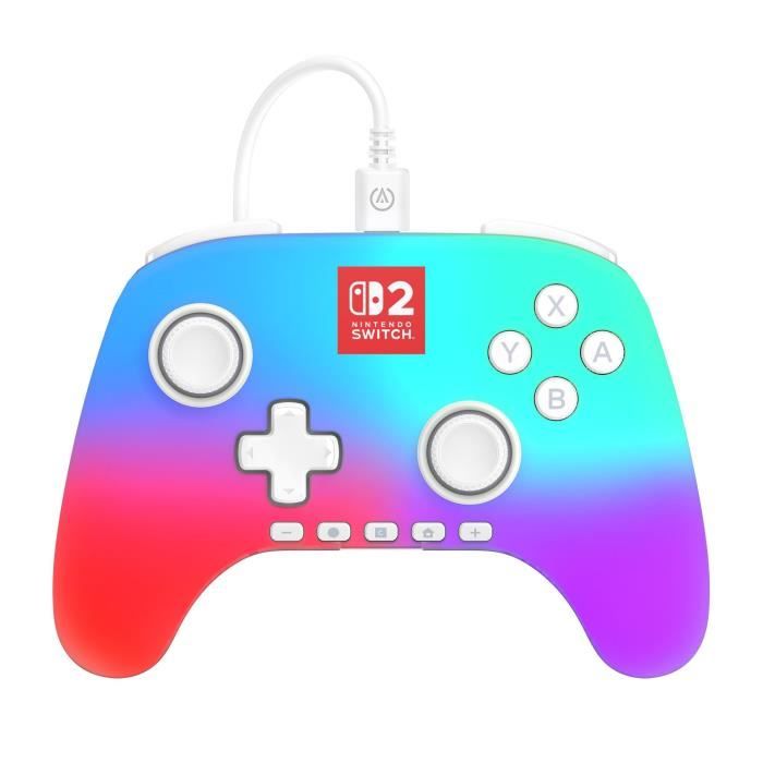 Image secondaire de Manette de jeu - Nintendo Switch 2 - Lumectra - Filaire - Blanc - Power A