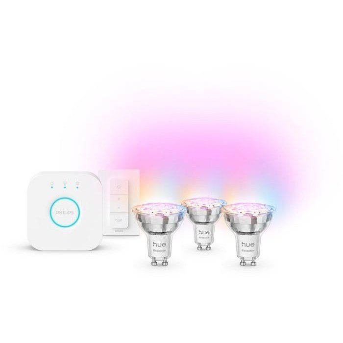 Image secondaire de Kit de démarrage Philips Hue avec 3 spots LED GU10 et dimmer switch