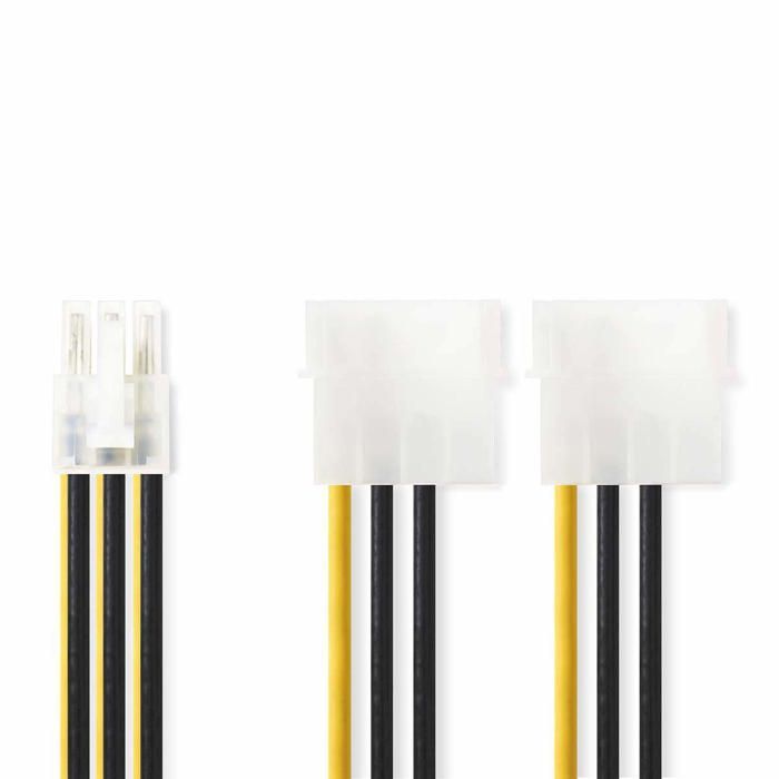 NEDIS Internal Power Cable - 2x Molex Male - PCI Express Female - 0.15 m - Various