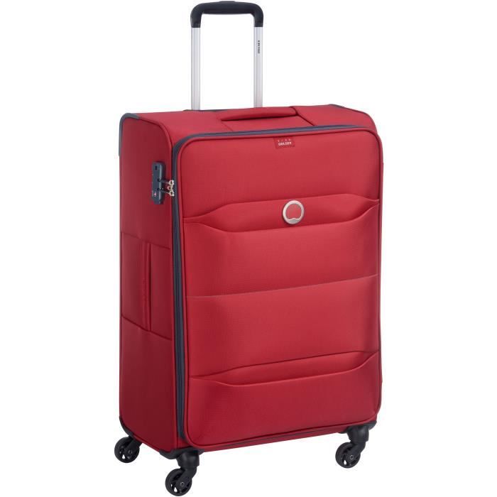 DELSEY - NEW EASY TRIP Valise Trolley 68 Cm 4 Roues TSA Rouge