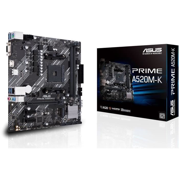 Scheda madre - ASUS - PRIME A520M-K - AMD A520 - Micro ATX - 64 GB RAM