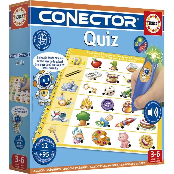 Image secondaire de Conector Quiz - Jeu éducatif - EDUCA - 90 questions, 12 themes, format livre -Des 3 ans