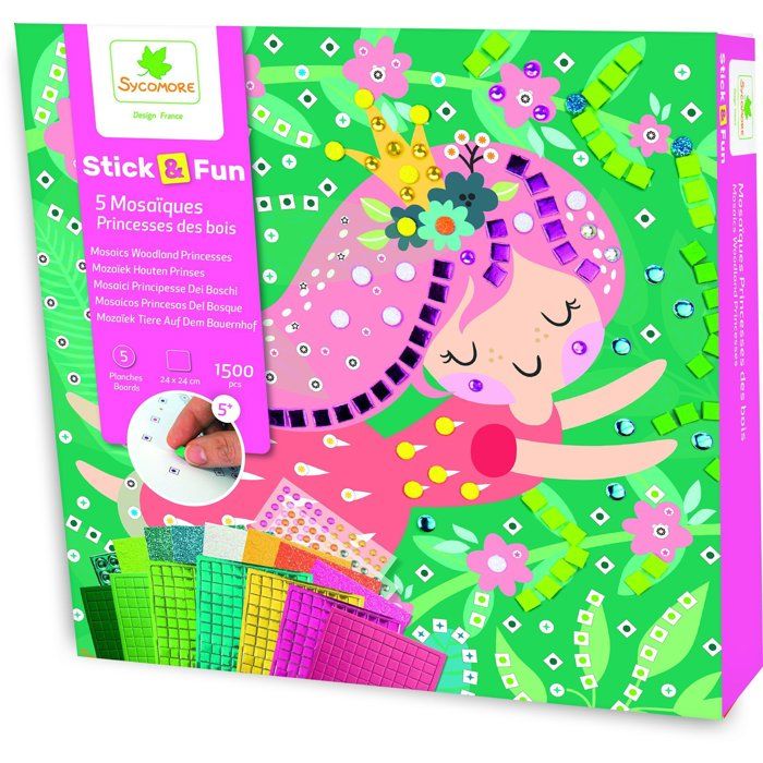 Coffret Mosaiques Stick'N Fun - Princesses des Bois