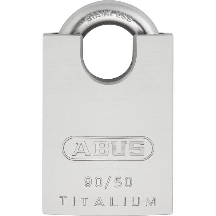 Lucchetto speciale in alluminio - ABUS - 90RK/50 - Arco protetto - Cilindro intercambiabile - Protezione dagli agenti atmosferici