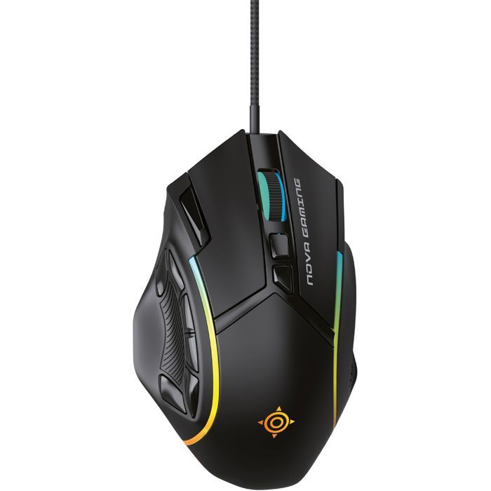 Souris Gamer Filaire Nova Gaming Virgo avec LED RGB - Noir