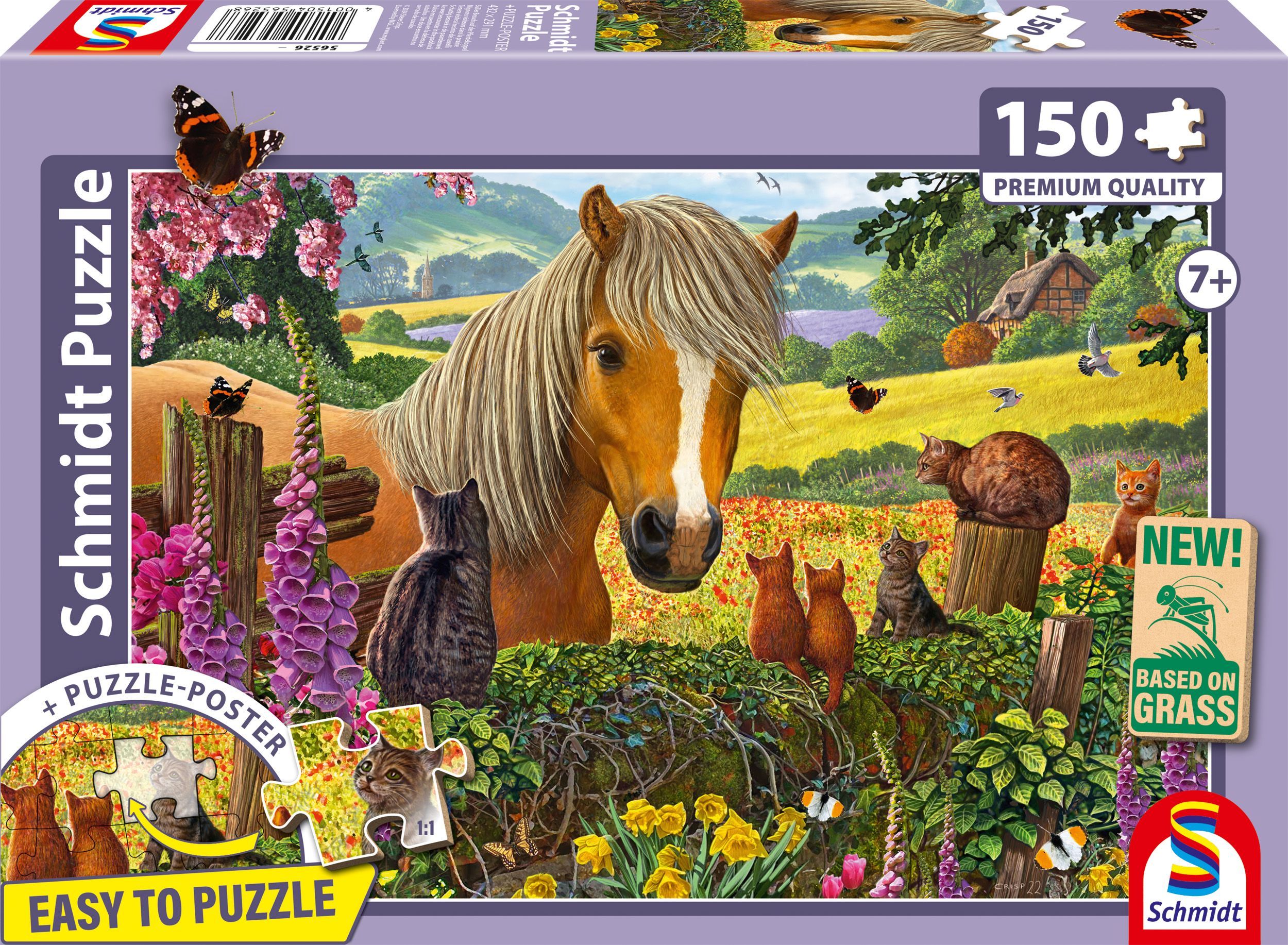 Puzzle Mignons Visiteurs dans la Prairie - 150 Pièces