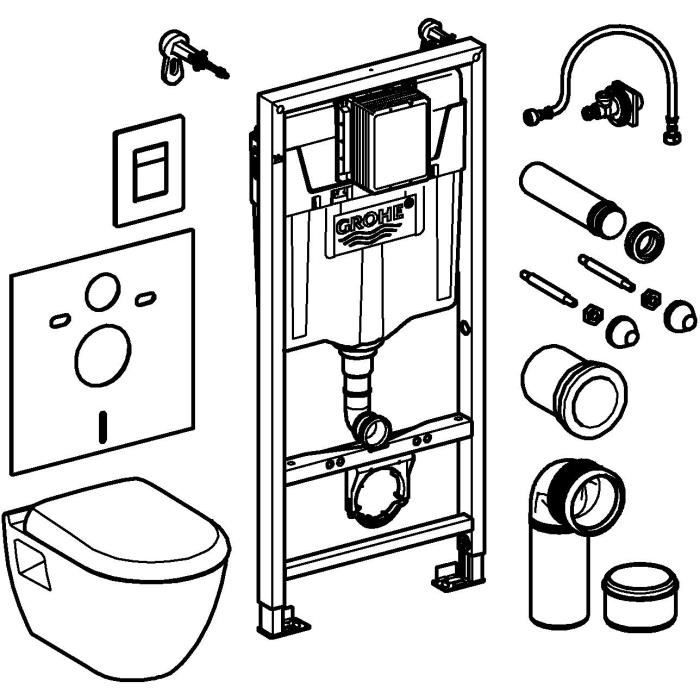 Image secondaire de Pack WC Complet GROHE - Cuvette Surélevée 6L