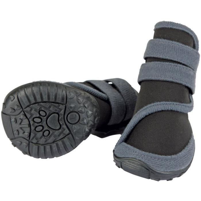 Zapatos para perros función de protección color gris negro talla L