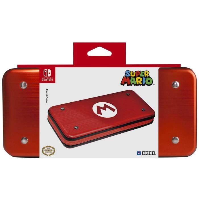 Hori Étui de Protection Nintendo Switch en Aluminium Rouge - Design Super Mario