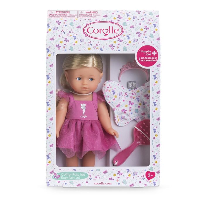 Image secondaire de Coffret Mini Corolline - Corolle - Rosy Fée - Poupée en vinyle - Robe de fée - Ailes de papillon