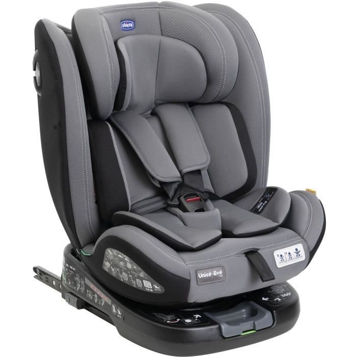 Seggiolino auto - CHICCO - UNICO EVO - Gruppo 0/1/2/3 - I-Size - Reclinabile - Riduttore - Grigio Nero