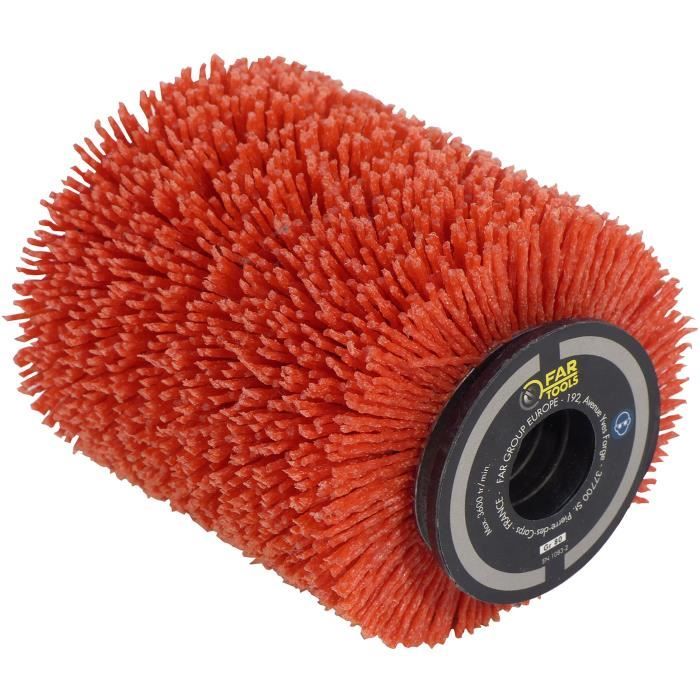 Spazzola abrasiva in nylon Ø80mm - L 100mm per strofinare / sgrassare / pulire