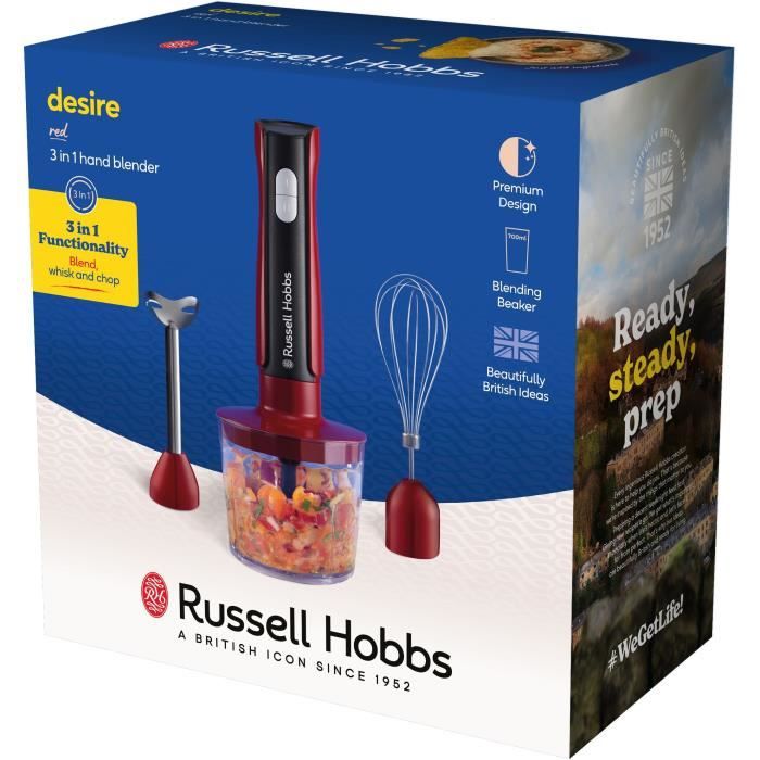 Hand Mixer 500 W 2 Speeds Pulse Red