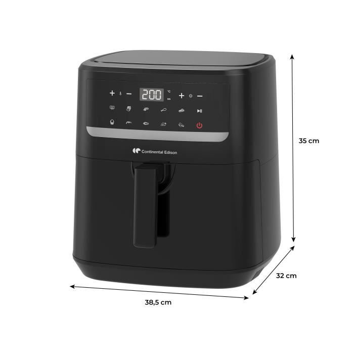 Image secondaire de Friteuse à air sans huile 9,2L 1800W - CONTINENTAL EDISON - Cuisine saine et savoureuse