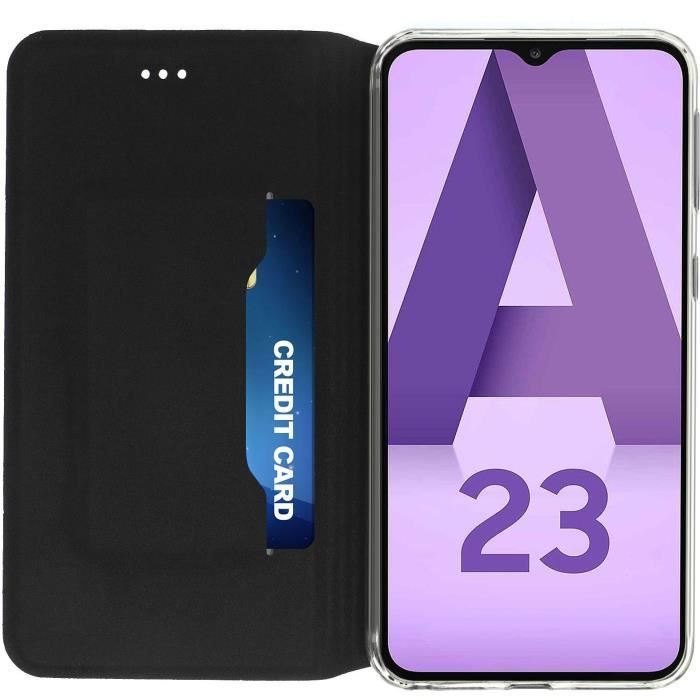 Coque Flip Wallet 'Designed for Samsung' Galaxy A23 5G Noir