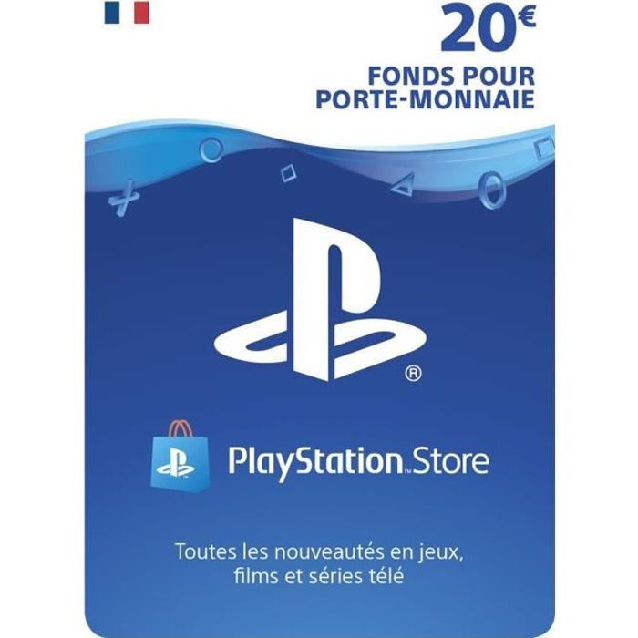 Carte 20€ de fonds pour porte-monnaie virtuel PlayStation Store - PS5-PS4-PS3-PSVita - PlayStation Officiel
