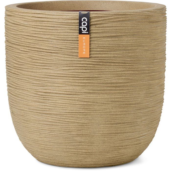Pot Boule Rib NL Beige 35 x 34 cm - CAPI EUROPE