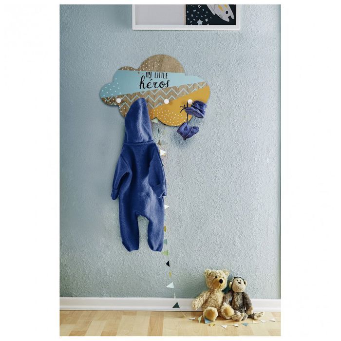 HOME DECO FACTORY Patere 4 accroches forme nuage Héros M4
