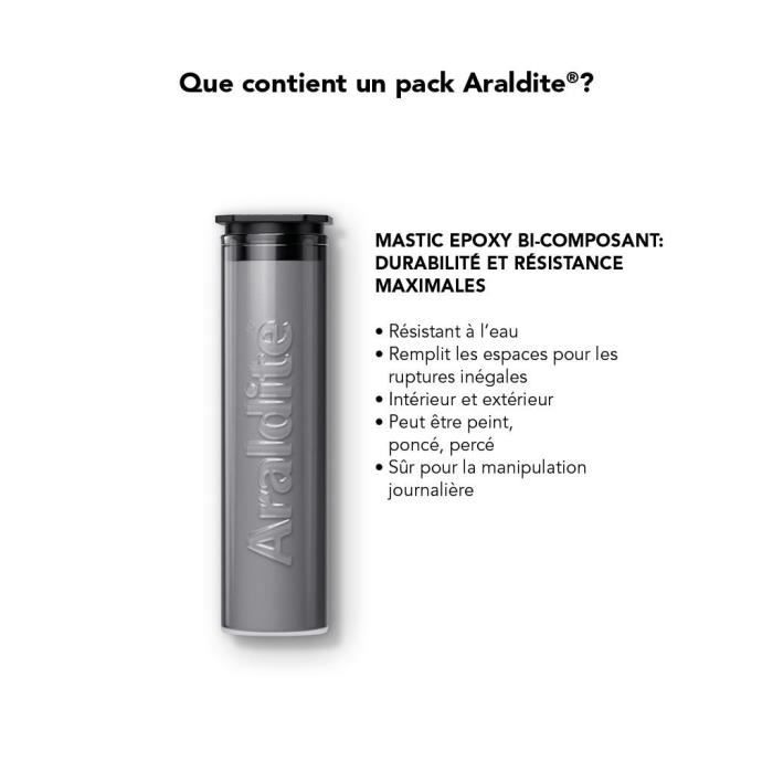 Image secondaire de Pâte époxy réparatrice - CYANOLIT - Araldite - Pâte - 50 g - Idéale pour réparations et rebouchages