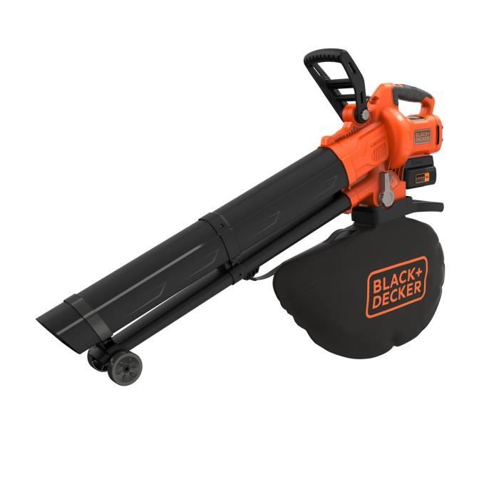 BLACK+DECKER 36V vacuum-blower-shredder - With battery and charger - 45L bag