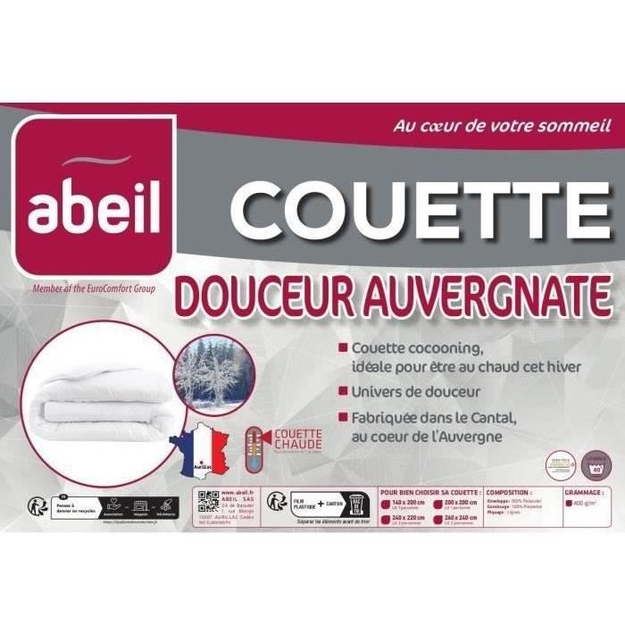 Couette Douceur Auvergnate - 140 x 200 cm - Chaude - 1 personne - ABEIL