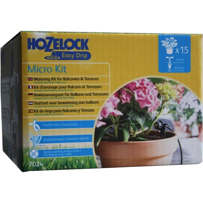 Kit d'arrosage HOZELOCK Easy Drip Avec micro irrigation 4 mm (7024 0000)