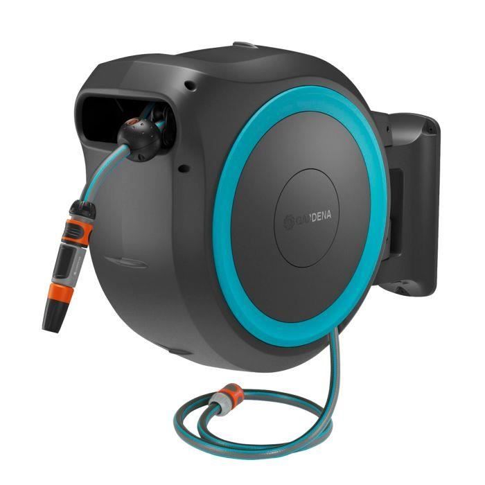 Wall-mounted hose reel - GARDENA - PowerRoll - XXL - P4A - Blue - Length 40 m - 13 mm hose