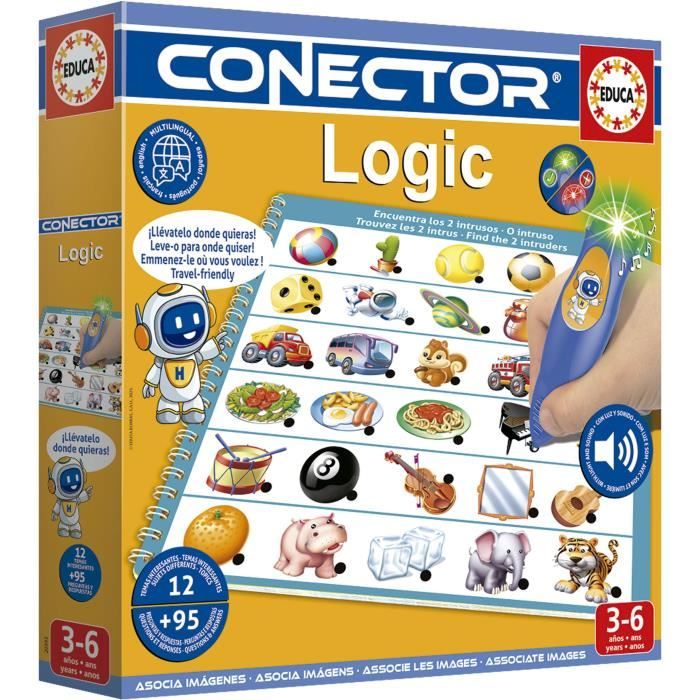 Image secondaire de Conector Logic - Jeu éducatif - EDUCA - 90 questions, 12 themes, format livre - Des 3 ans