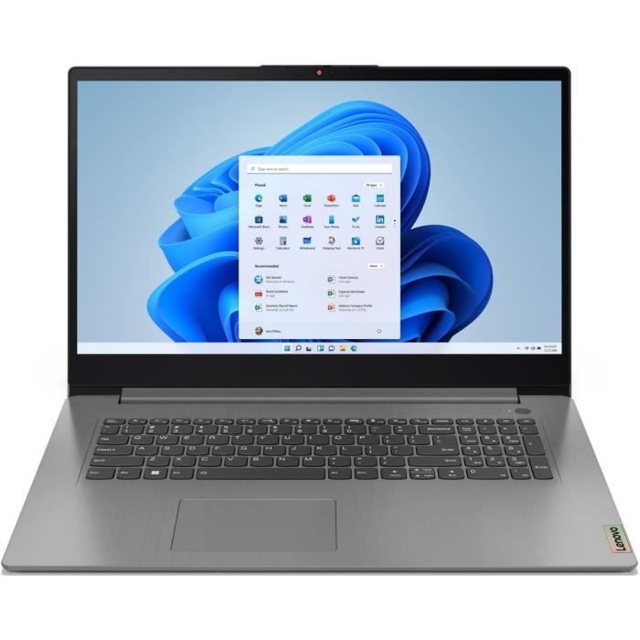 PC Portable LENOVO IdeaPad 3 17IAU7 | Windows 11 - 17,3'' FHD IPS - Core i7-1255U - RAM 16 Go - SSD 512 Go - AZERTY