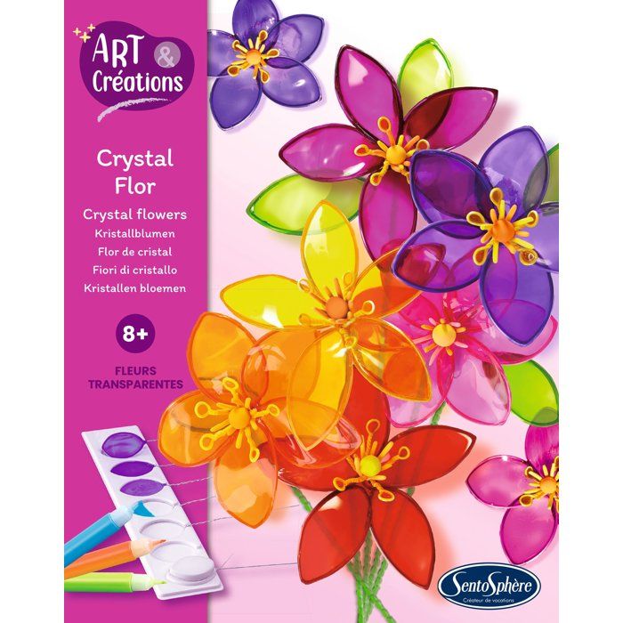 Image secondaire de Coffret Peinture Vitrail - Créez 8 Fleurs en Verre Effilé