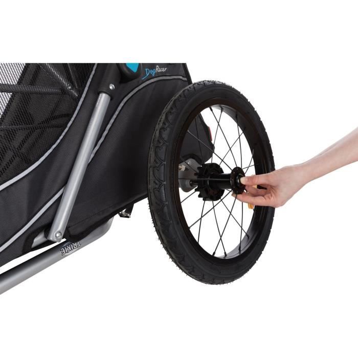 TRIXIE Roulotte de vélo - pliable - S: 58 × 93 × 74/114 cm - Gris - Pour chien