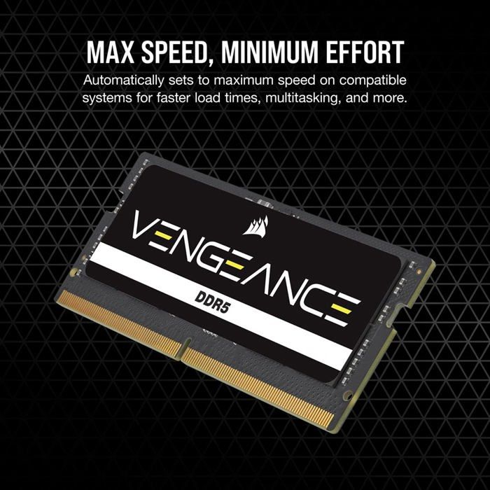 Image secondaire de Mémoire RAM - CORSAIR - CMSX32GX5M1A5600C48 - 32 Go 1x 32 Go- VENGEANCE DDR5 5600MT/s - SODIMM - CL 48