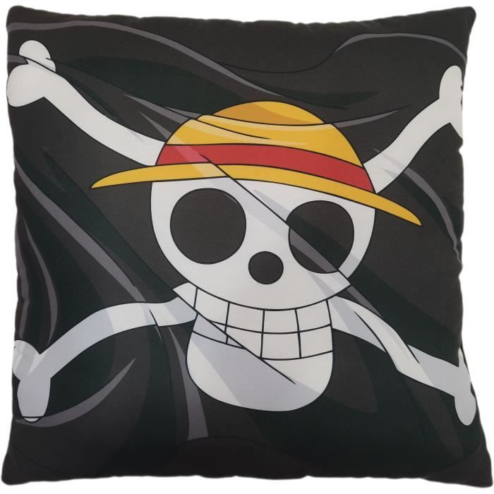 Image secondaire de Coussin double face - Carré - ONE PIECE - Luffy et son équipage - Microfibre - 40 x 40 cm