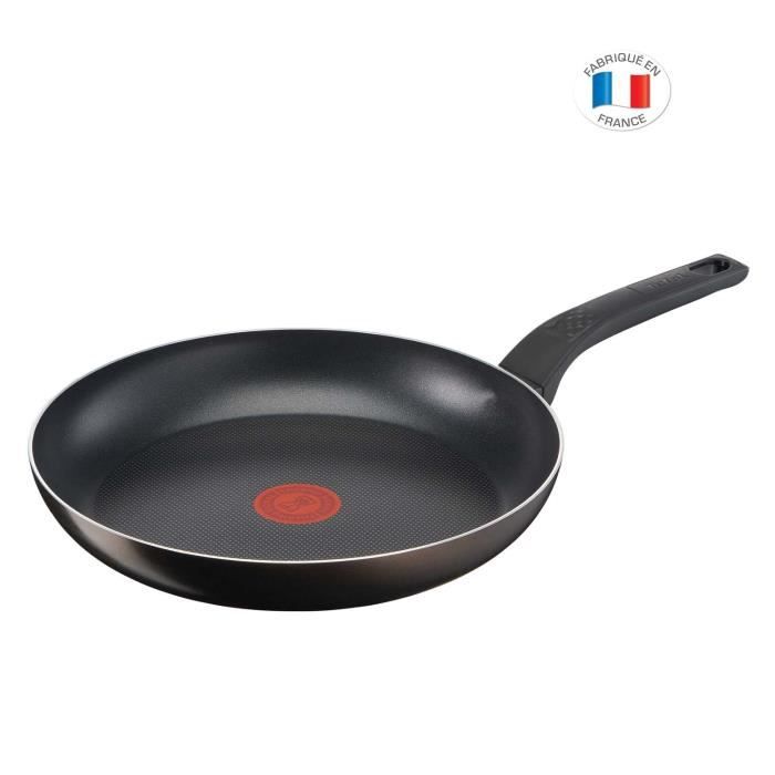 TEFAL B5540602 Easy Cook&Clean Poele 28 cm, Antiadh?sive, Tous feux sauf Induction, Thermo-Signal, Cuisson saine, Fabriqu? en France