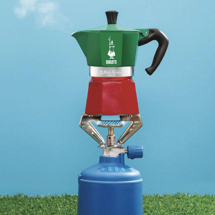 Image secondaire de Cafetière Italienne BIALETTI Moka Express Italia 6 Tasses - Vert/Rouge