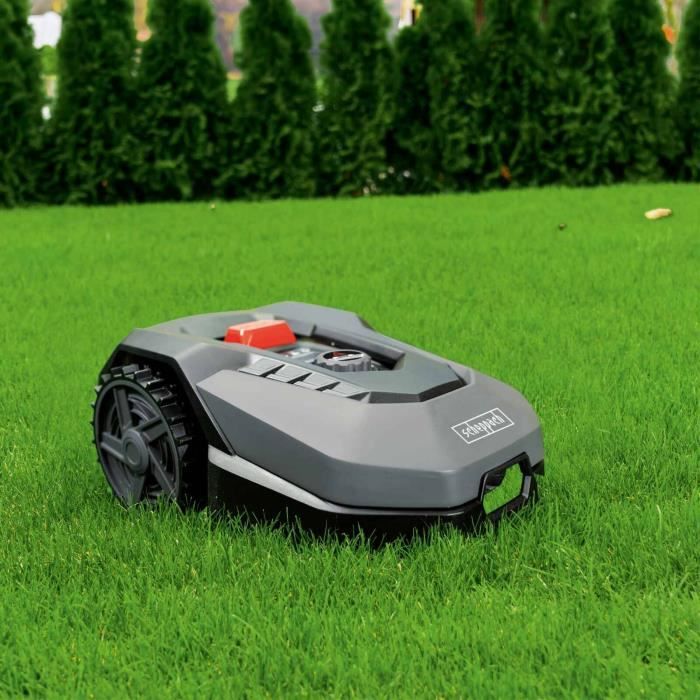 Image secondaire de Robot tondeuse connecté 400m2 Scheppach RoboCut L500 avec station de recharge | Jusqu'a 400 m² | Capteur de pluie | WiFi & BT