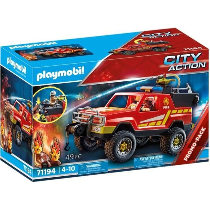 PLAYMOBIL - 71194 - City Action - Pick-up et pompier