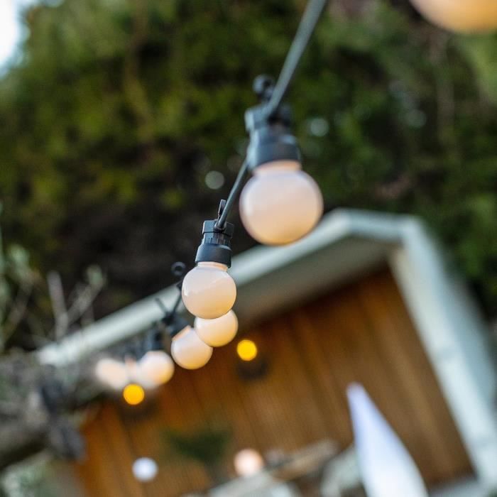 Image secondaire de Guirlande lumineuse solaire - LUMISKY - PARTY MILKY SOLAR - 5.70 m - 8 modes - 10 globes blanc chaud LED