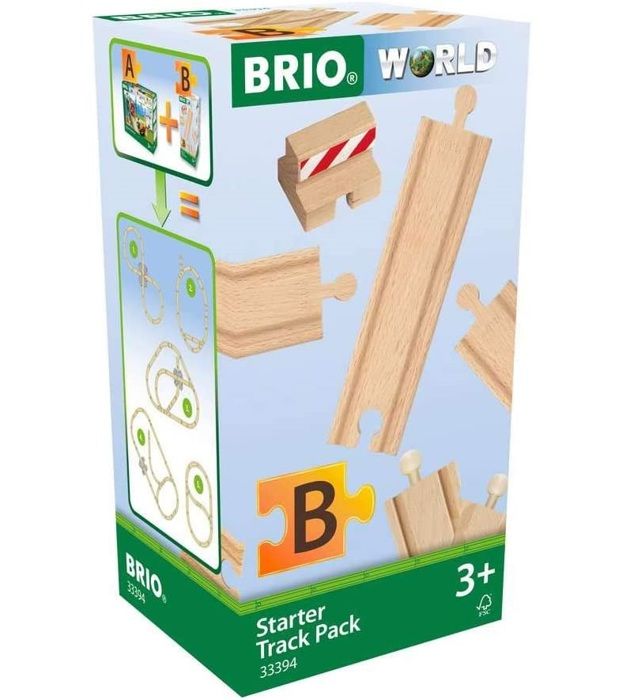 Brio World Coffret de Démarrage - 13 Rails - Accessoire pour circuit de train en bois - Ravensburger - Mixte des 3 ans - 33394
