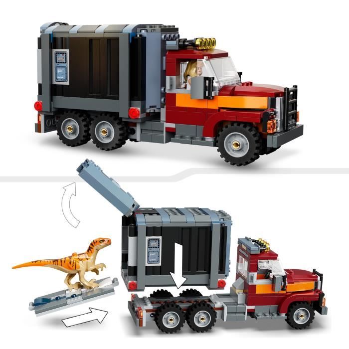 Lego 76948 Jurassic World Fuga Di T. Rex E Atrociraptor, Dinosauri Con Camion E Minifigure, 8 Anni